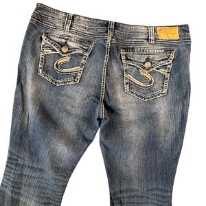 Silver Jeans‎ Co Suki Bootcut Jeans Womens 42x30 Curvy Fit Embroidered Denim